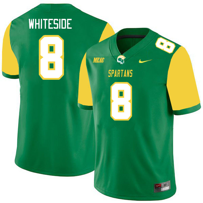 Men-Youth #8 Izayah Whiteside Norfolk State Spartans 2023 College Football Jerseys Stitched-Green